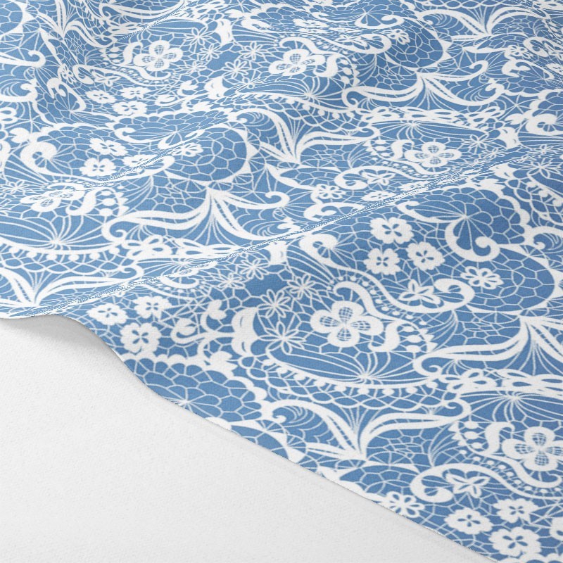 Panneau feutrine ou tissu feutre Effet Dentelle Mod.2 - Couleur Avion Bleu