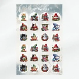 Weihnachtskugeln in Filzstoff 24 Stück - Kätzchen und Dekoration|IDEEINFELTRO.COM