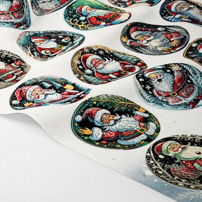Boules de Noël En tissu feutre 24 pièces - Père Noël mod.3