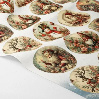 Bolas de Navidad en tela de fieltro de 10, 12 y 16 cm - perro con sombrero - cod.242|IDEEINFELTRO.COM