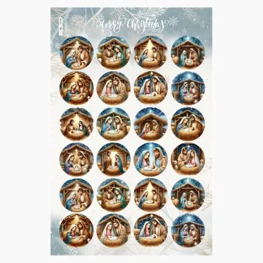 Boules de Noël en tissu feutre 20 pièces ø 10 cm - Père Noël et paysages - cod.201|IDEEINFELTRO.COM 2