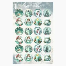 Weihnachtskugeln in Filzstoff 24 Stück - Teal Decorations|IDEEINFELTRO.COM