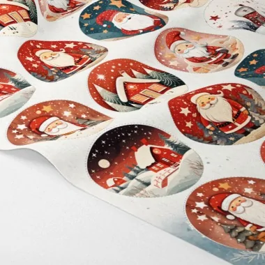 Kerstballen In Dun Vilt "Deer Snow" gecertificeerd en 71-3|IDEEINFELTRO.COM