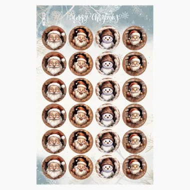 Weihnachtskugeln in Filzstoff 24 Stück - Weihnachtsmann und Kinder|IDEEINFELTRO.COM 2