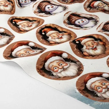 Weihnachtskugeln in Filzstoff 24 Stück - Weihnachtsmann und Kinder|IDEEINFELTRO.COM