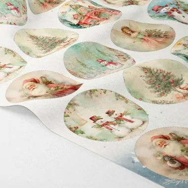 Globuri de Crăciun fetru moale 24 bucăți - Decorațiuni de Crăciun vintage mod.1|IDEEINFELTRO.COM