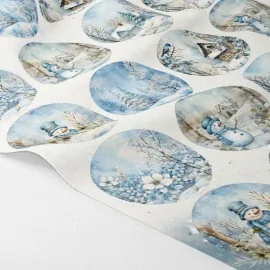 Christmas Baubles In soft felt 24 pieces - Snowy landscapes and snowman