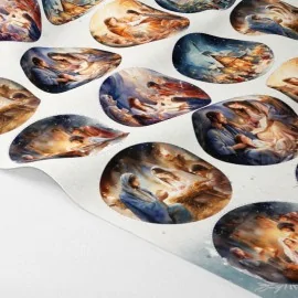 Christmas Baubles In soft felt 24 pieces - Nativity mod.9|IDEEINFELTRO.COM