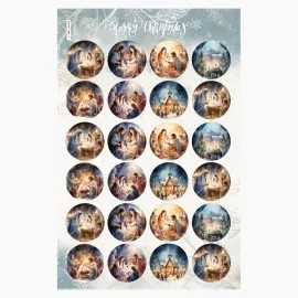 Christmas Baubles In soft felt 24 pieces - Nativity mod.9|IDEEINFELTRO.COM