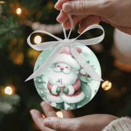 Weihnachtskugeln in Filzstoff 24 Stück - Gemischte Weihnachtsdekoration Teal