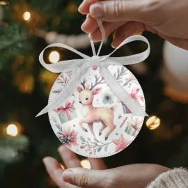 Boules de Noël en tissu feutre 24 pièces - Décorations de Noël mixtes