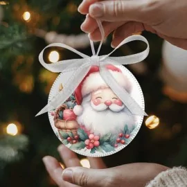 Adornos de Navidad en tela de fieltro 24 piezas - Decoraciones navideñas mixtas