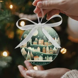 Palline natalizie in pannolenci 24 pezzi - personaggi e decorazioni verde|IDEEINFELTRO.COM