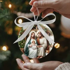 Bolas de Navidad En tela de fieltro 24 piezas - Belén mod.8|IDEEINFELTRO.COM