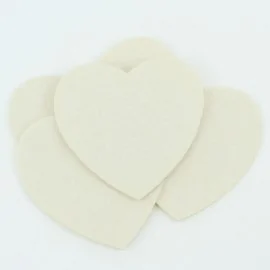 Inimă fetru dimensiune bază 12 cm - kit de 16 bucăți culoare la alegere