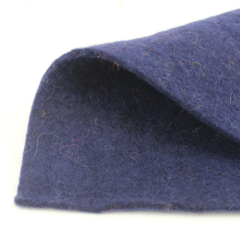 Feltro lana blu scuro 25x35 cm|IDEEINFELTRO.COM