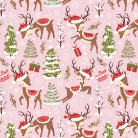 Imprimeufetru moale și fetru Crăciun - Puieți de căprioară și roz|IDEEINFELTRO.COM