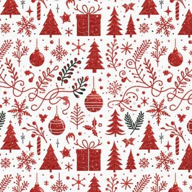 Dun Vilt en Vilt afdrukken Kerstmis - Santa Claus en bomen mod.5|IDEEINFELTRO.COM 2