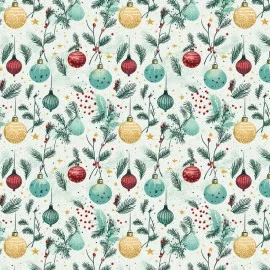 Fetru Moale și fetru imprimeu de Crăciun - vâsc și bile mod.2|IDEEINFELTRO.COM