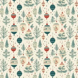 Dun Vilt en Vilt kerst print - maretak en ballen mod.4