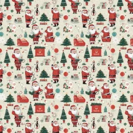 Pannolenci e Feltro stampa Natale - babbo natale e alberelli mod.2|IDEEINFELTRO.COM