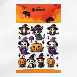 Bedruckte Bastelfilz Tafel "Halloween" Gemischte Dekorationen Mod. 01