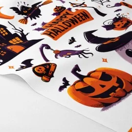 Panneau tissu feutrine imprimé « halloween » décorations mixtes mod. 02