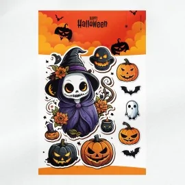 Gedrukt dun vilt paneel "halloween" gemengde decoraties mod. 03