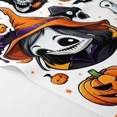 Panneau tissu feutrine imprimé « halloween » décorations mixtes mod. 05 2