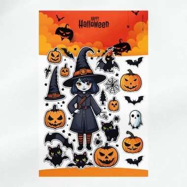 Panneau tissu feutrine imprimé « halloween » décorations mixtes mod. 06