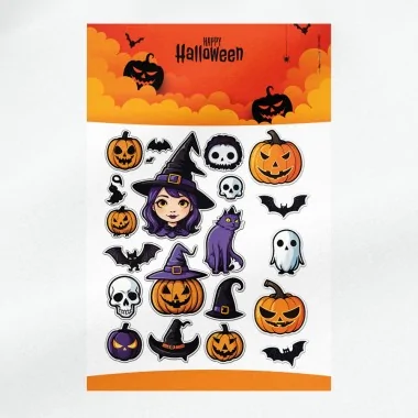 Panneau tissu feutrine imprimé « halloween » décorations mixtes mod. 07
