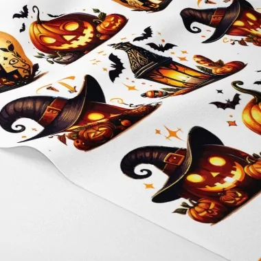 Panneau tissu feutrine imprimé « halloween » décorations mixtes mod. 08 2