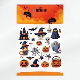Panneau tissu feutrine imprimé « halloween » décorations mixtes mod. 10