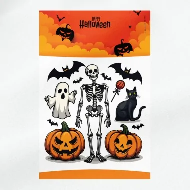Panneau tissu feutrine imprimé « halloween » décorations mixtes mod. 12
