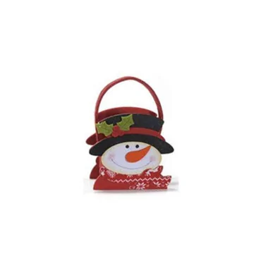 "SNOWMAN" HANDBAG IN WHITE FELT