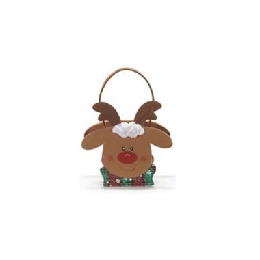"SNOWMAN" HANDBAG IN WHITE FELT