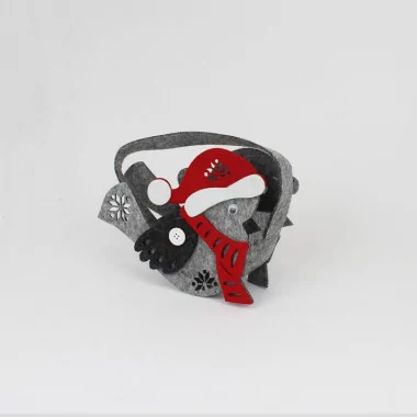 Bolso de Navidad En fieltro Pájaro - Gris