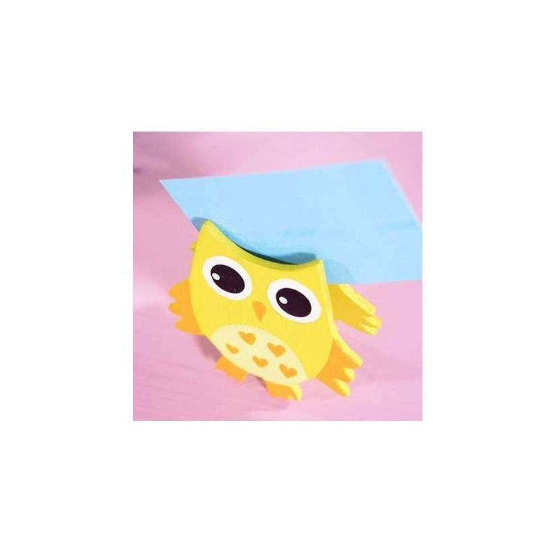 MARQUE-PLACES MEMOCLIP/ HIBOU - CRÈME