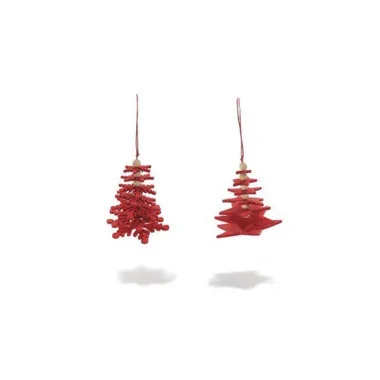2 HANGING DECORATIONS IN WHITE FELT