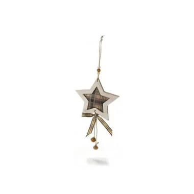 WOOD AND FIR FELT DECORATION WITH BELL