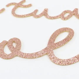 Nom ou mot personnalisé en eva Glitter Rubber - Police 3|IDEEINFELTRO.COM