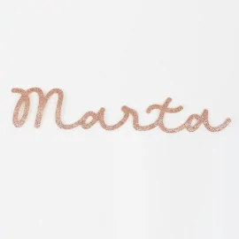 Benutzerdefinierter Name oder Wort in eva Glitter Rubber - Schriftart 3|IDEEINFELTRO.COM