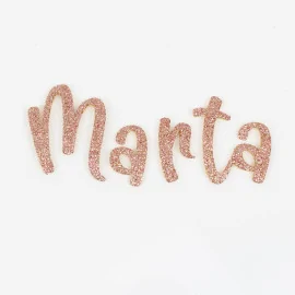 Benutzerdefinierter Name oder Wort in eva Glitter Rubber - Schriftart 4|IDEEINFELTRO.COM