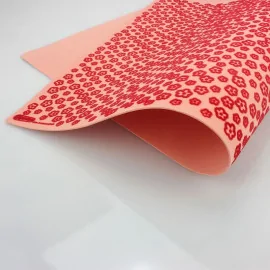 Mousse Eva « Fleurs imprimées en relief » 40 x 60 cm - Saumon|IDEEINFELTRO.COM