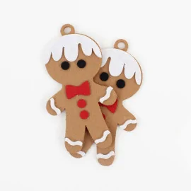 Omino di pan di zenzero da assemblare 4 pezzi|IDEEINFELTRO.COM