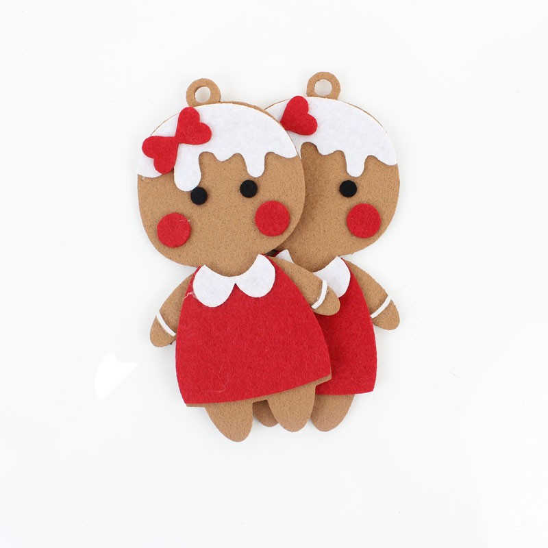 12 Décorations de Noël - Sapin - En feutrine mod. 4
