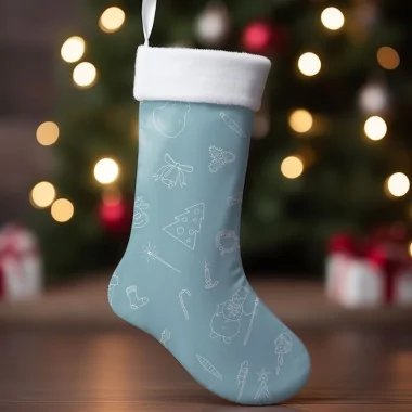 Christmas Stocking Panel In soft felt Mod.38 - EN 71-3 Certificate