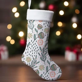 Kerstsokkenpaneel in Dun Vilt Mod.38 - EN 71-3 Certificaat