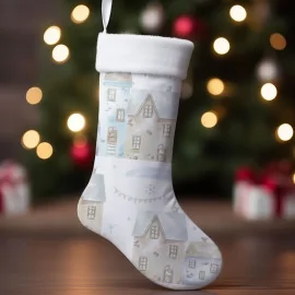 Kit calza della befana in pannolenci e pellicciotto bianco da assemblare - modello 9|IDEEINFELTRO.COM