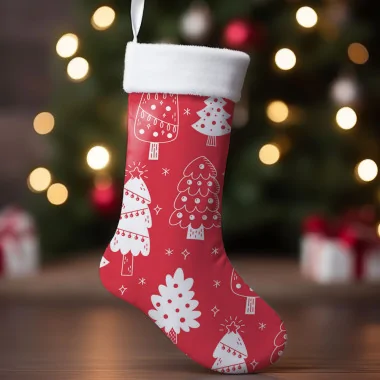 Christmas Stocking Panel In soft felt Mod.38 - EN 71-3 Certificate